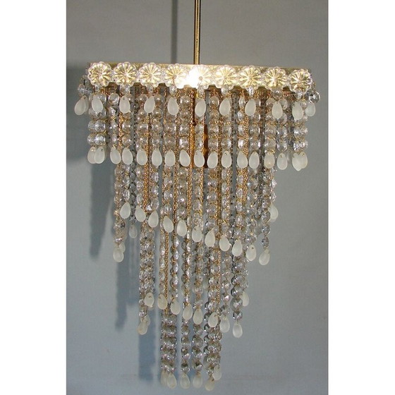 Image 1 of Vintage kristallen en glazen kroonluchters, 1960