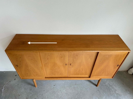 Image 1 of Vintage Deens Highboard Eiken