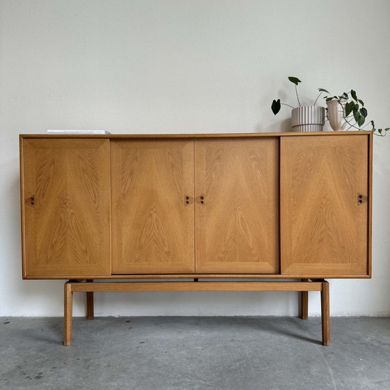 Image 1 of Vintage Deens Highboard Eiken