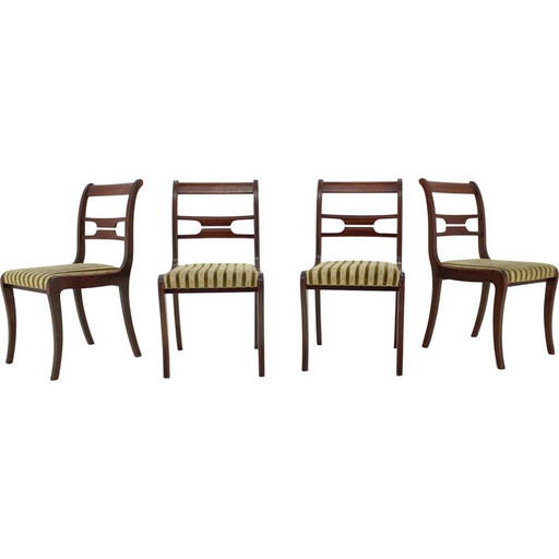 Set van 4 vintage Art Deco eetkamerstoelen, jaren 1940