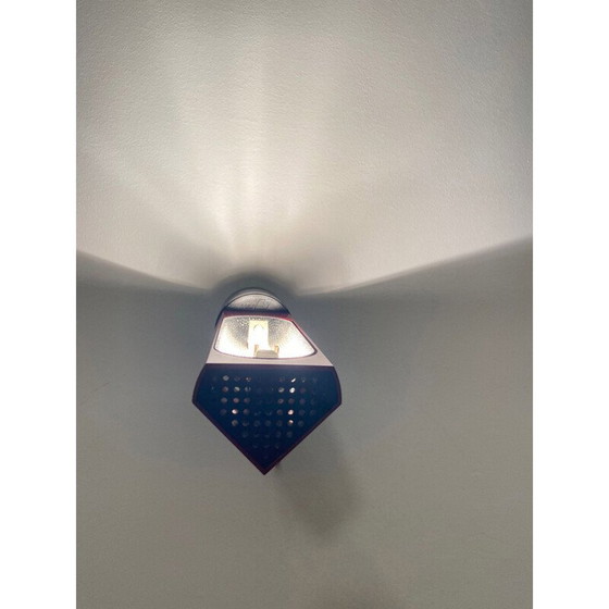 Image 1 of Vintage wandlamp caltha gelakt bordeaux door Gianfranco Frattini , Italië 1980