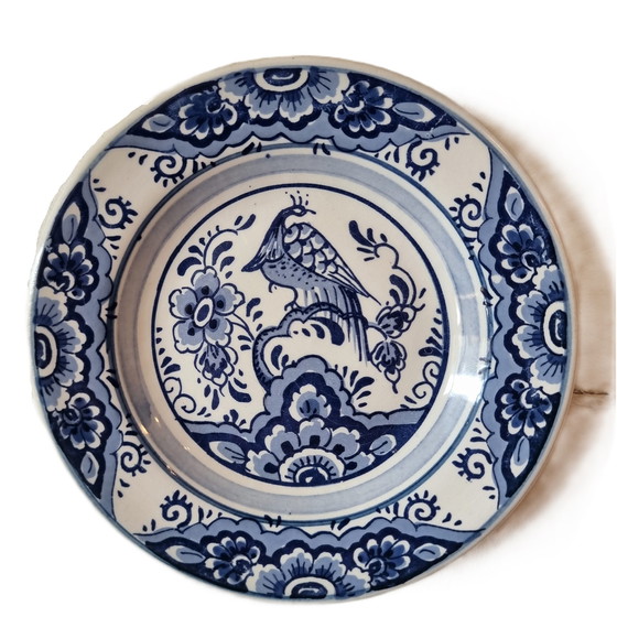 Image 1 of Delft blauw wandbord uit de jaren 30