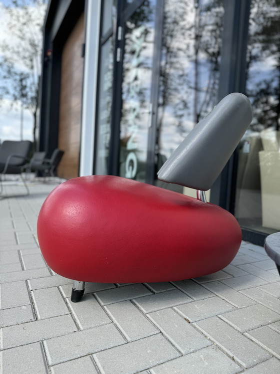 Image 1 of Leolux Pallone Fauteuil In & Outdoor Rood Grijs 