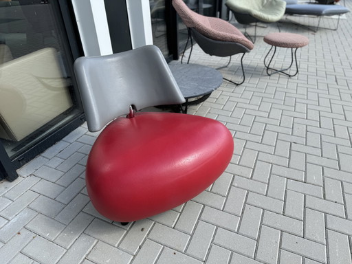 Leolux Pallone Fauteuil In & Outdoor Rood Grijs 