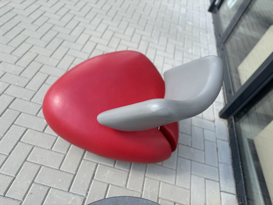 Image 1 of Leolux Pallone Fauteuil In & Outdoor Rood Grijs 