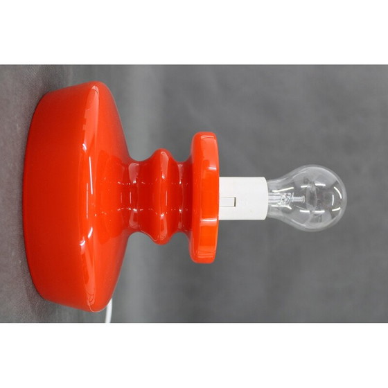 Image 1 of Vintage paddestoel tafellamp in opaline glas van Stepan Tabery, Tsjecho-Slowakije 1970
