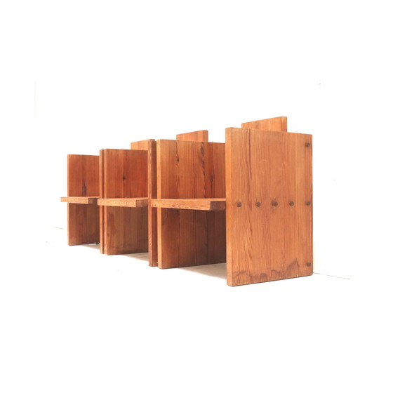 Image 1 of 3X Zeer Zeldzame Modernistische Brutalist Fauteuil Van Architect Fritz Zeiger