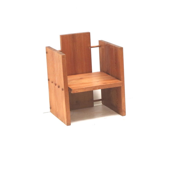 Image 1 of 3X Zeer Zeldzame Modernistische Brutalist Fauteuil Van Architect Fritz Zeiger
