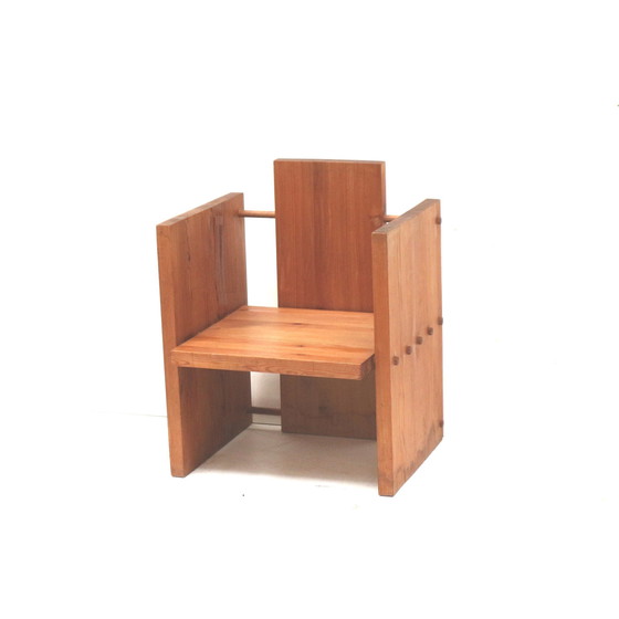 Image 1 of 3X Zeer Zeldzame Modernistische Brutalist Fauteuil Van Architect Fritz Zeiger
