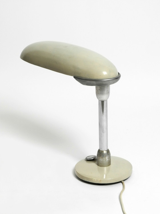 Image 1 of Grote zeer zeldzame zware 1940 Streamline Design tafellamp uit de VS