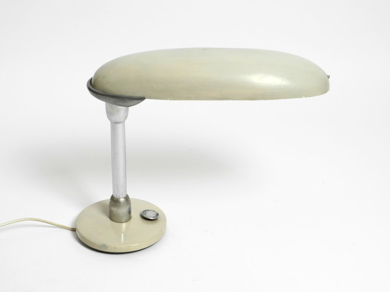 Image 1 of Grote zeer zeldzame zware 1940 Streamline Design tafellamp uit de VS