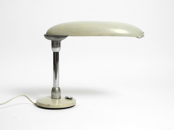 Image 1 of Grote zeer zeldzame zware 1940 Streamline Design tafellamp uit de VS