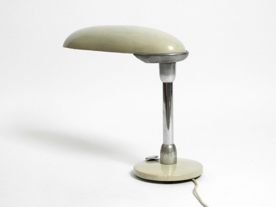 Image 1 of Grote zeer zeldzame zware 1940 Streamline Design tafellamp uit de VS