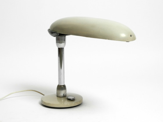 Image 1 of Grote zeer zeldzame zware 1940 Streamline Design tafellamp uit de VS