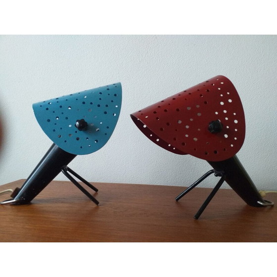 Image 1 of Paar vintage tafellampen van Ernst Igl voor Hillebrand, 1950