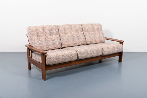 Minimalistische Italiaanse Mid Century Moderne 3-zits architectonische sofa, jaren 1960