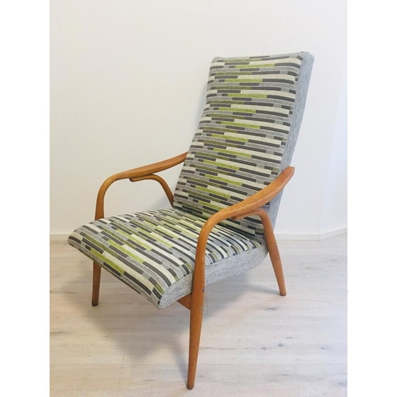 Image 1 of Vintage grijze fauteuil van Antonin Suman voor TON, 1960