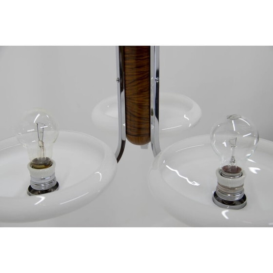 Image 1 of Vintage art deco kroonluchter met wit opaalglas van Jindrich Halabala voor Up Zavody, 1930
