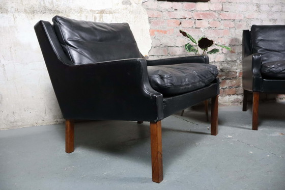 Image 1 of 2x Rud Thygesen VP 66 Mid Century Loungestoel voor Vejen Polstermøbelfabrik