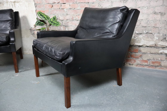 Image 1 of 2x Rud Thygesen VP 66 Mid Century Loungestoel voor Vejen Polstermøbelfabrik