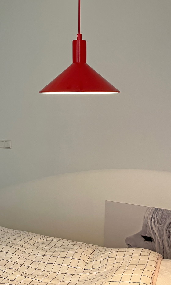 Image 1 of Vintage Deens Design Lamp ‘Super Light’ rood