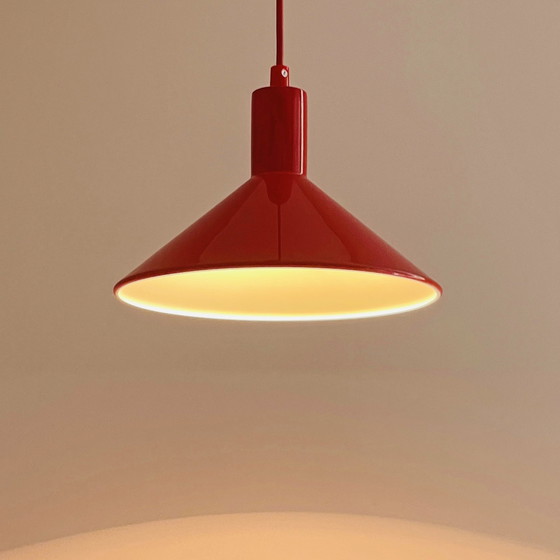 Image 1 of Vintage Deens Design Lamp ‘Super Light’ rood