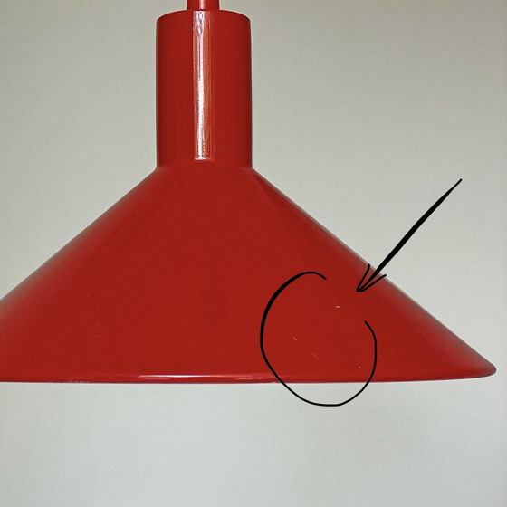 Image 1 of Vintage Deens Design Lamp ‘Super Light’ rood