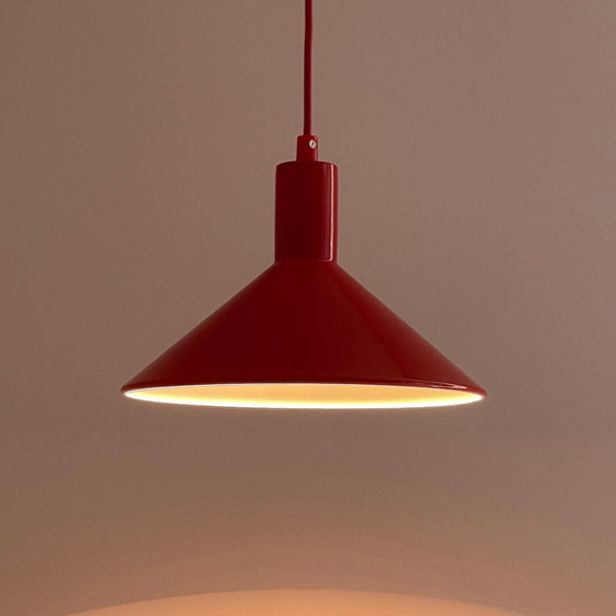 Image 1 of Vintage Deens Design Lamp ‘Super Light’ rood