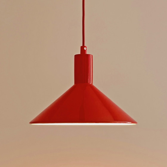 Image 1 of Vintage Deens Design Lamp ‘Super Light’ rood