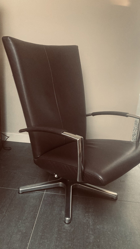 Image 1 of Leren Relaxfauteuil Van Gealux. Rugleuning Verstelbaar