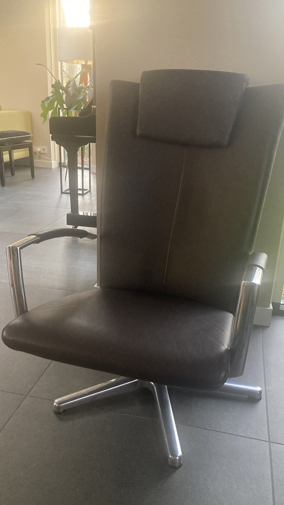 Image 1 of Leren Relaxfauteuil Van Gealux. Rugleuning Verstelbaar