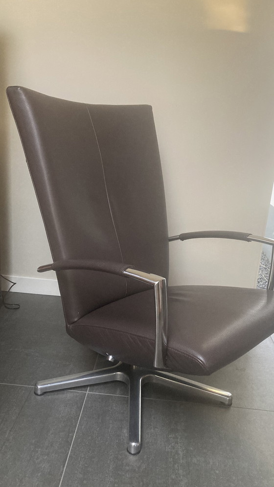 Image 1 of Leren Relaxfauteuil Van Gealux. Rugleuning Verstelbaar