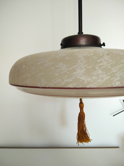 Art Deco Hanglamp Met Kwastje Uit 20'S-30'S