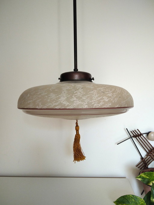 Art Deco Hanglamp Met Kwastje Uit 20'S-30'S