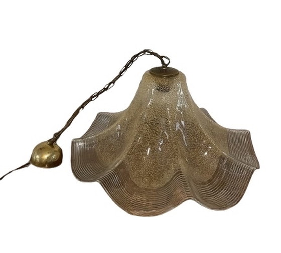 Image 1 of Vintage glazen hanglamp