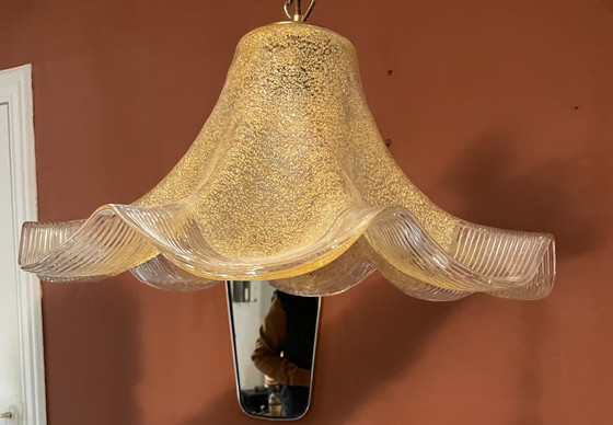 Image 1 of Vintage glazen hanglamp