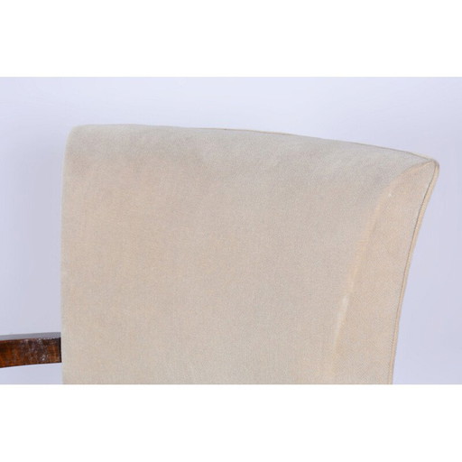 Paar vintage Art Deco beuken fauteuils van Jules Leleu, Frankrijk 1930