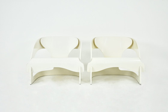 Image 1 of Model 4801 fauteuil van Joe Colombo voor Kartell, jaren 1960, set van 2