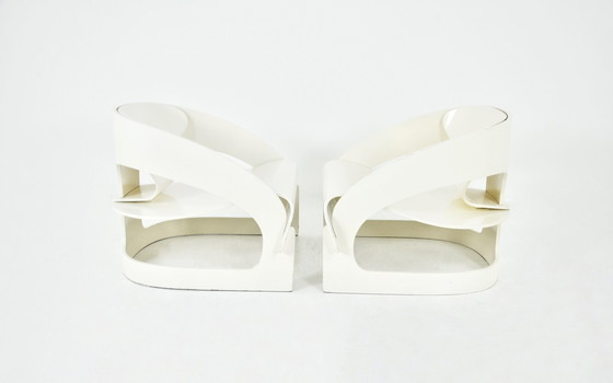 Image 1 of Model 4801 fauteuil van Joe Colombo voor Kartell, jaren 1960, set van 2