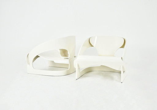 Model 4801 fauteuil van Joe Colombo voor Kartell, jaren 1960, set van 2