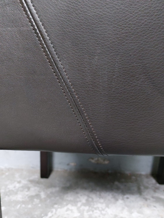 Image 1 of 2 X Dark Brown Leather Armchairs Bulo Memphis Style