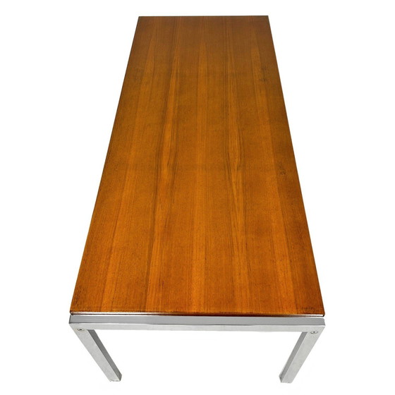 Image 1 of Deens design salontafel teak chroom mid-century