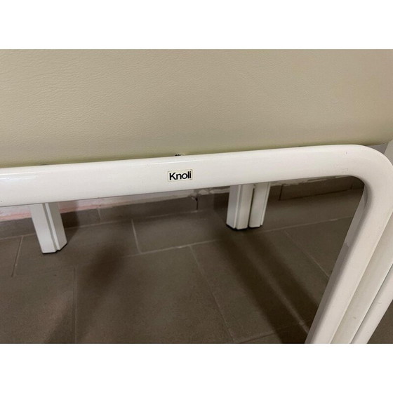 Image 1 of Set van 4 vintage leren en metalen stoelen van Gae Aulenti Orsay voor Knoll, Italië 1970