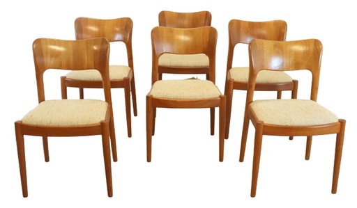 6x Koefoed Ole stoelen 'Mindesten' vintage