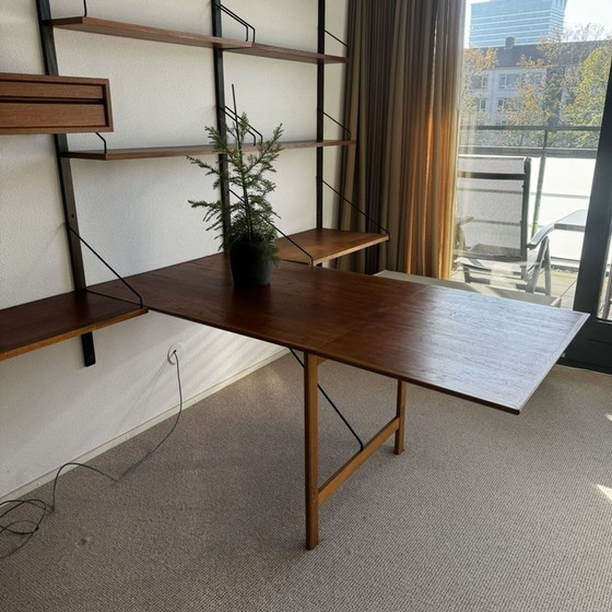 Image 1 of Xxl Poul Cadovius Wandsysteem Teak Met Tafel