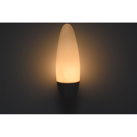 Image 1 of Vintage wandlamp van melkglas en kunststof, Tsjechoslowakije 1970
