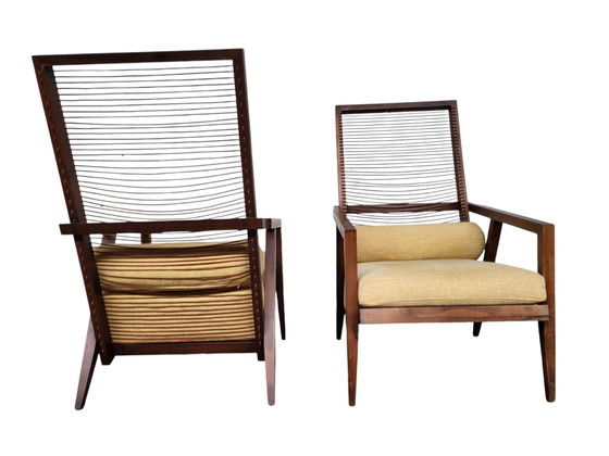 Image 1 of 2x Bonacina High Back Lounge Chairs Astoria Hb by Franco Bizzozzero