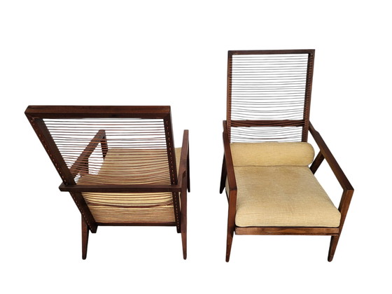 Image 1 of 2x Bonacina High Back Lounge Chairs Astoria Hb by Franco Bizzozzero