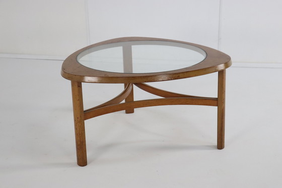 Image 1 of Nathan Salontafel Met Glas 'Tilbury' Vintage