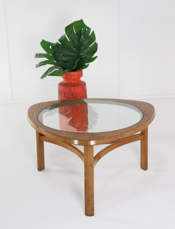 Image 1 of Nathan Salontafel Met Glas 'Tilbury' Vintage